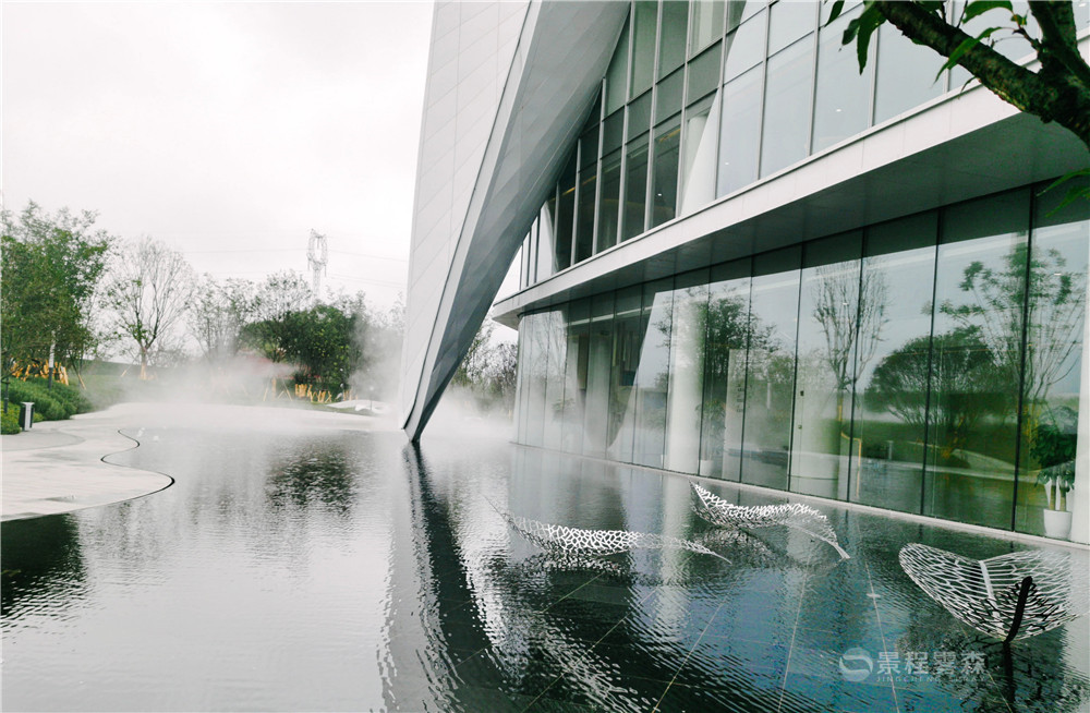 简阳中交锦观售楼部人造雾景观 售楼部人造雾造景