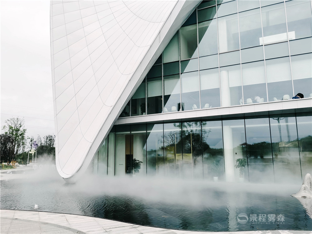 中交锦观售楼部人造雾 喷雾造景,人造雾景观